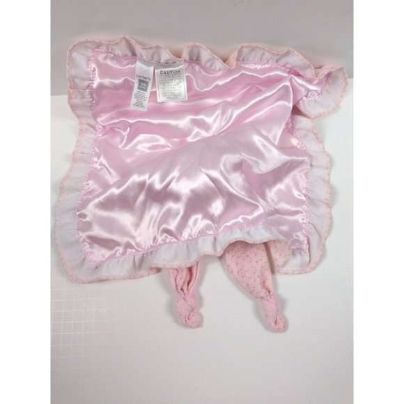 CARTERS BUNNY RABBIT Rattle Security Blanket Pink Little Princess 15" - Picture 4 of 11